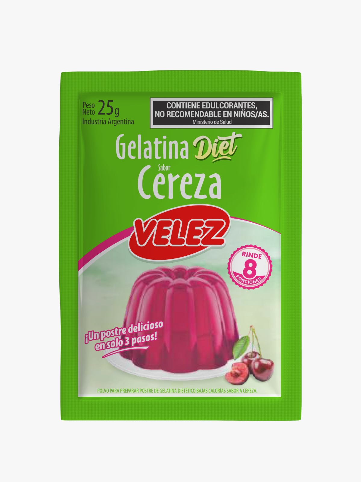 GELATINA VELEZ CEREZA x8Un