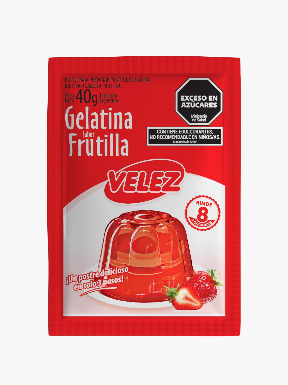 GELATINA VELEZ FRUTILLA x8u