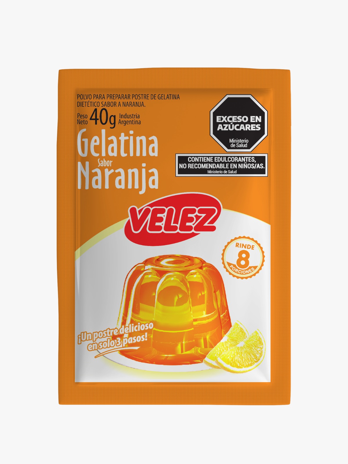 GELATINA VELEZ NARANJA x8Un