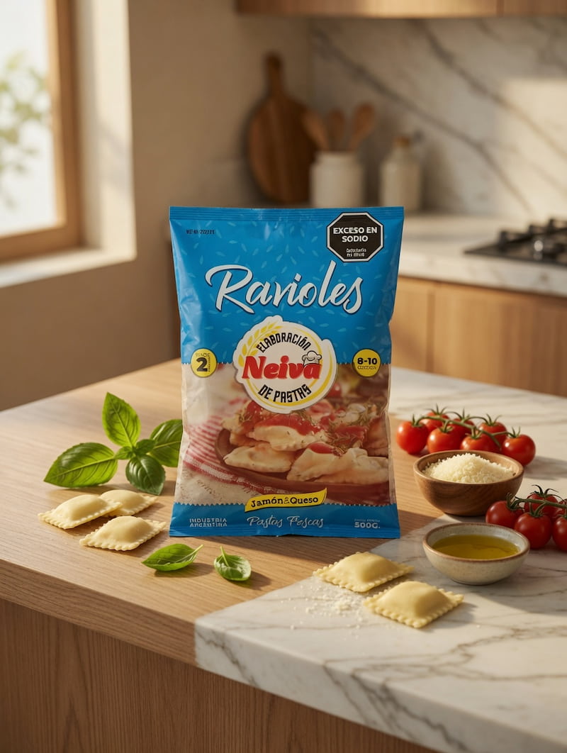RAVIOL NEIVA JAMON Y QUESO x500